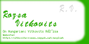 rozsa vitkovits business card